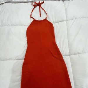 Body-con halter dress